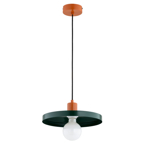 Lampa wisząca LITO płaski talerz zielona 1xE27x15W wym:80x30x30cm IP20 Alfa 1021066