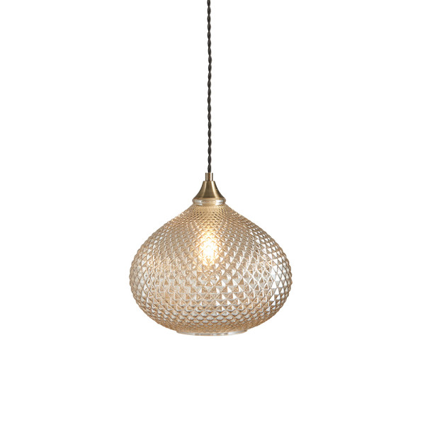 Lampa wisząca LIVIA antyczna mosiężna 1xE27x20W IP20 Endon 1026890
