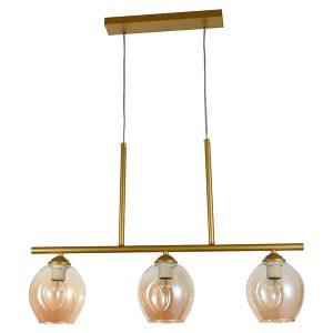 Lampa wisząca Liza 3-punktowa stalowa złota 190785 Lampa wisząca Liza 3-punktowa stalowa złota 190785