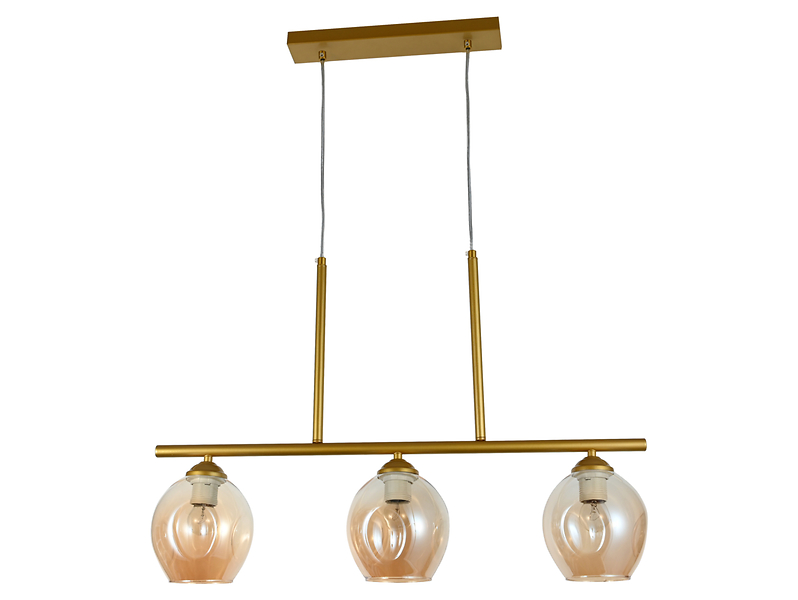 Lampa wisząca Liza 3-punktowa stalowa złota 190785