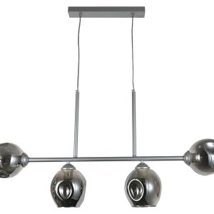 Lampa wisząca Liza 4-punktowa stalowa srebrna 190786 Lampa wisząca Liza 4-punktowa stalowa srebrna 190786