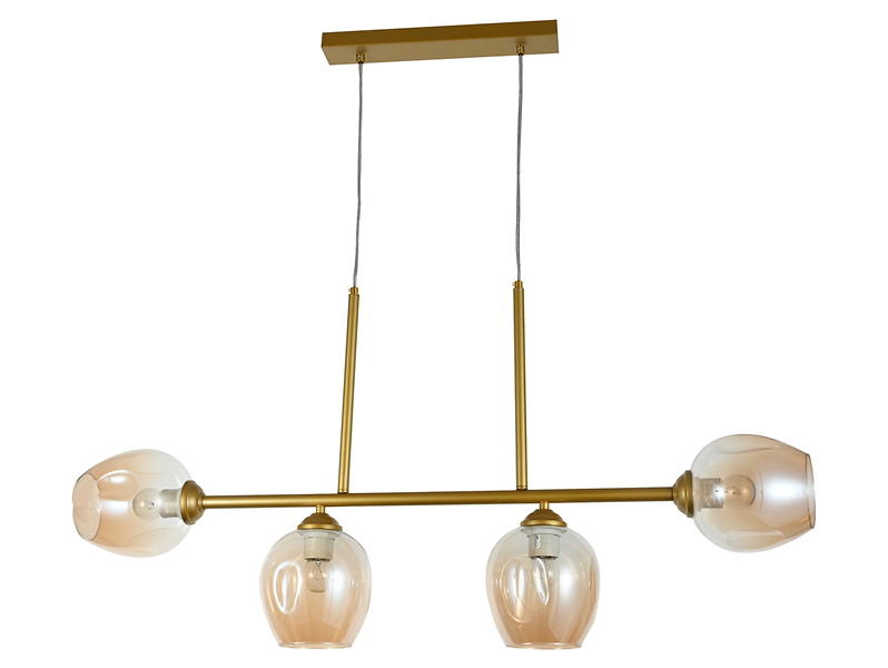 Lampa wisząca Liza 4-punktowa stalowa złota 190787