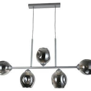 Lampa wisząca Liza 5-punktowa stalowa srebrna 190788 Lampa wisząca Liza 5-punktowa stalowa srebrna 190788