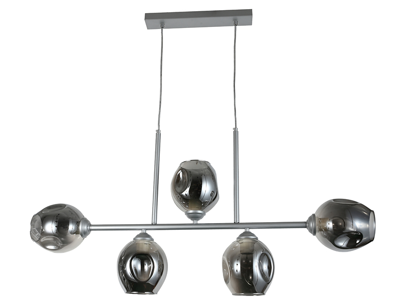 Lampa wisząca Liza 5-punktowa stalowa srebrna 190788