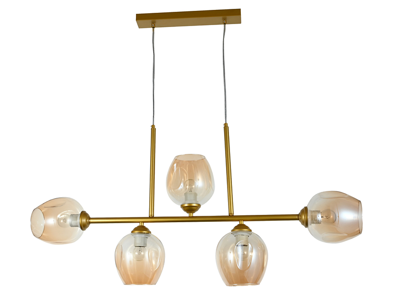Lampa wisząca Liza 5-punktowa stalowa złota 190790