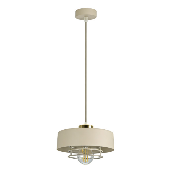 Lampa wisząca LL FAVON BE E27 PL LightLogic 66891 beżowa złota kaszmir 20cm 1030910