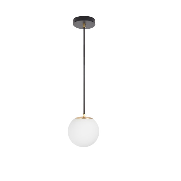 Lampa wisząca LL JORLEN E27 66763 LightLogic złota glamour biała kula 1szt. 972318