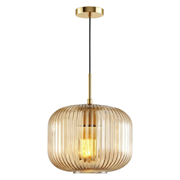 Lampa wisząca LL NYTHERA AM E27 LightLogic 66860 szklany bursztynowy klosz 1043619