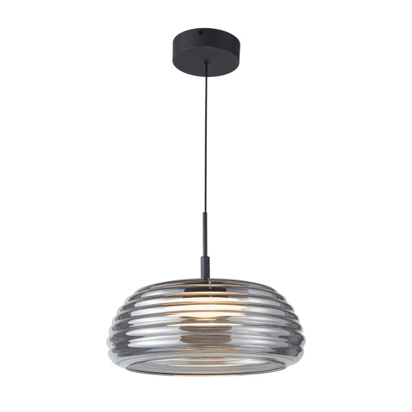 Lampa wisząca Loculi dymiony klosz czarna LED 20W 3000K 1200lm IP20 Italux 1026812