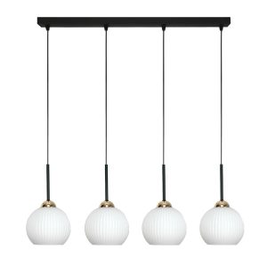Lampa wisząca loft EDYLIT białe klosze listwa nad stół 4xE27 FIONA 14-991 1048906