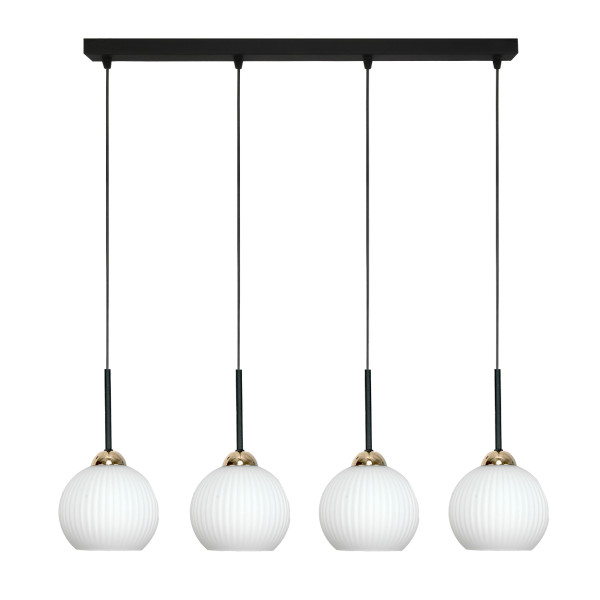 Lampa wisząca loft EDYLIT białe klosze listwa nad stół 4xE27 FIONA 14-991 1048906