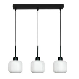Lampa wisząca loft EDYLIT biały klosz listwa 3xE27 BEKA BIANCO 14-964 1048808