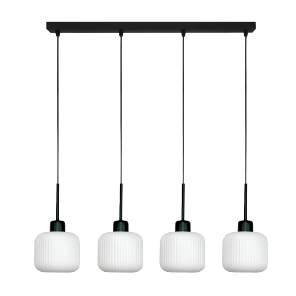 Lampa wisząca loft EDYLIT biały klosz nad stół 4xE27 BEKA BIANCO 14-961 1048882