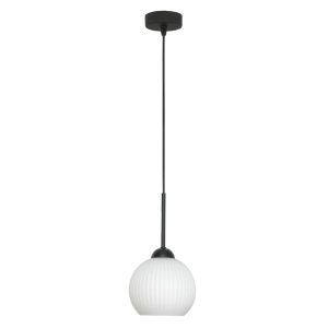 Lampa wisząca loft EDYLIT biały ryflowany klosz zwis 1xE27 FIONA 14-985 1048984 Lampa wisząca loft EDYLIT biały ryflowany klosz zwis 1xE27 FIONA 14-985 1048984