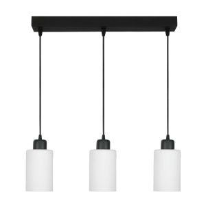 Lampa wisząca loft EDYLIT czarna białe klosze 3xE27 LOYD BIANCO 15-064 1048995 Lampa wisząca loft EDYLIT czarna białe klosze 3xE27 LOYD BIANCO 15-064 1048995