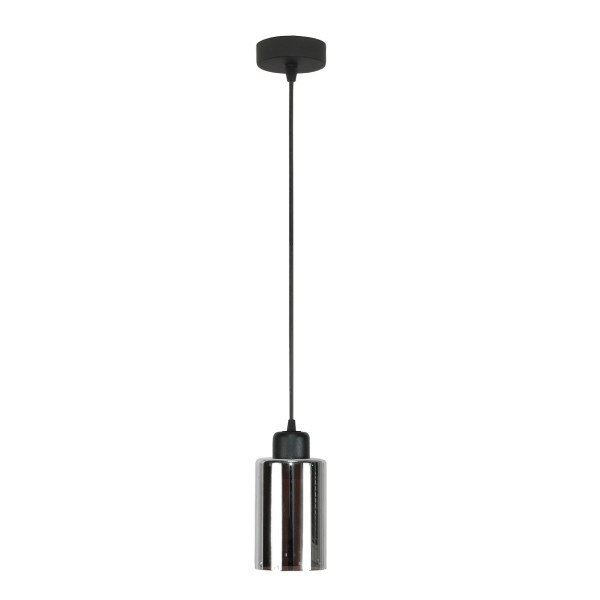 Lampa wisząca loft EDYLIT grafitowy klosz czarna zwis 1xE27 LOYD SV 15-575 1048973