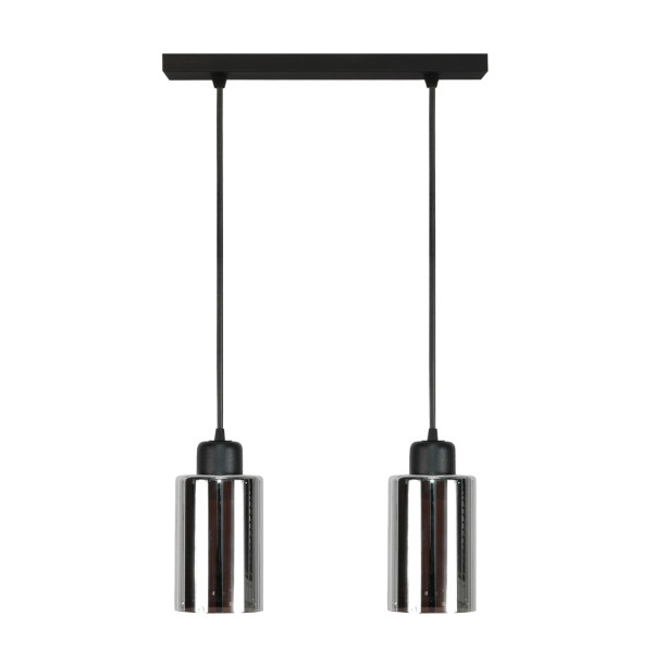 Lampa wisząca loft EDYLIT grafitowy klosz czarna zwis 2xE27 LOYD SV 15-578 1048999