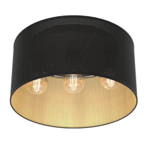 Lampa wisząca Loft shade czarny mat-złota 3xE27x15W IP20 Luminex 1021136 Lampa wisząca Loft shade czarny mat-złota 3xE27x15W IP20 Luminex 1021136