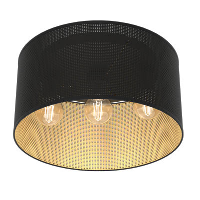 Lampa wisząca Loft shade czarny mat-złota 3xE27x15W IP20 Luminex 1021136
