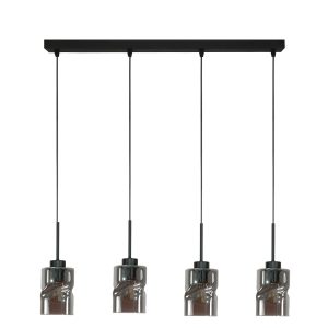 Lampa wisząca loft zwisy EDYLIT grafitowe klosze czarna 4xE27 GRETA 15-541 1048842 Lampa wisząca loft zwisy EDYLIT grafitowe klosze czarna 4xE27 GRETA 15-541 1048842