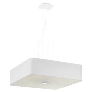 Lampa wisząca Lokko 5-punktowa tkaninowa biała 71548