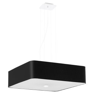 Lampa wisząca Lokko 5-punktowa tkaninowa czarna 71549