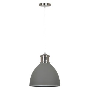 Lampa wisząca Lola stalowa szara 34955