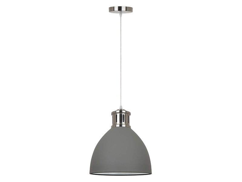 Lampa wisząca Lola stalowa szara 34955