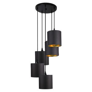 Lampa wisząca Long 5-punktowa czarna 208548
