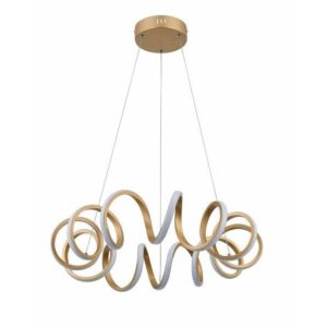 Lampa wisząca Loop złota LED 1x40W Neutralna biel 3200lm Reality 845620 Lampa wisząca Loop złota LED 1x40W Neutralna biel 3200lm Reality 845620