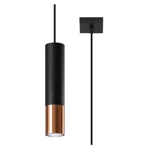 Lampa wisząca Loopez 1 stalowa czarno-miedziana 52534 Lampa wisząca Loopez 1 stalowa czarno-miedziana 52534