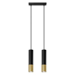 Lampa wisząca Loopez 2 stalowa czarna 52541