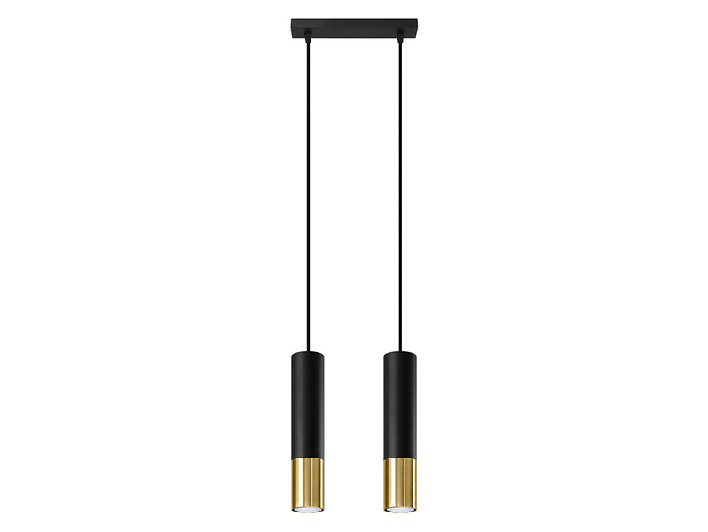 Lampa wisząca Loopez 2 stalowa czarna 52541