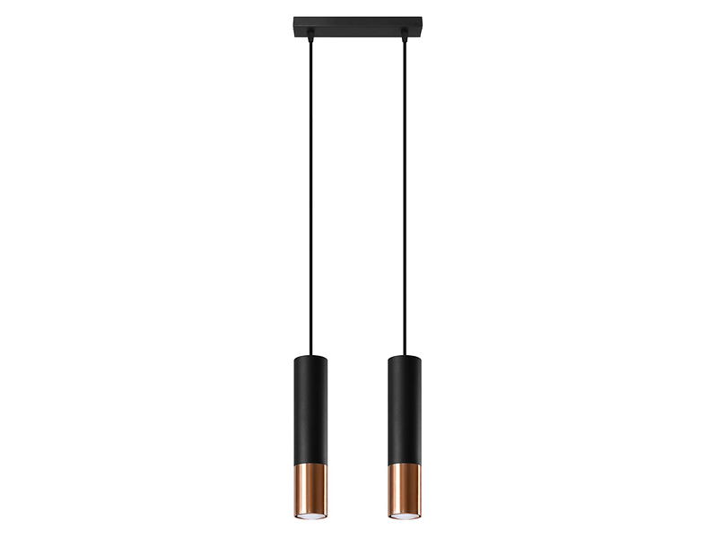 Lampa wisząca Loopez 2 stalowa czarna 52535