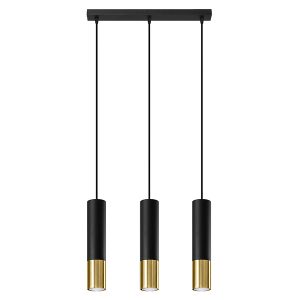 Lampa wisząca Loopez 3L 45 cm stalowa czarna 52542