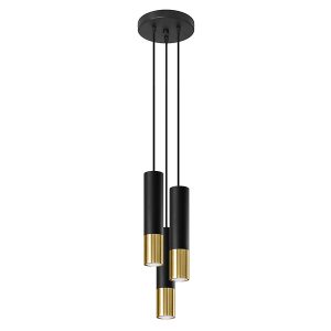 Lampa wisząca Loopez 3P stalowa czarna 52543
