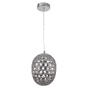 Lampa wisząca Lora szklana srebrna 197288