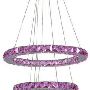 Lampa wisząca LORDS chromowana-fioletowa LED 3x48W lm Candellux 362275 Lampa wisząca LORDS chromowana-fioletowa LED 3x48W lm Candellux 362275