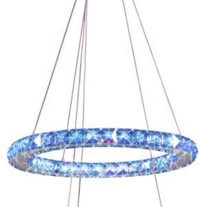 Lampa wisząca LORDS chromowana-niebieska LED 2x27W lm Candellux 362287 Lampa wisząca LORDS chromowana-niebieska LED 2x27W lm Candellux 362287