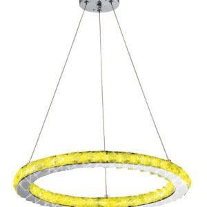 Lampa wisząca LORDS chromowana-żółta LED 1x12W lm Candellux 360461 Lampa wisząca LORDS chromowana-żółta LED 1x12W lm Candellux 360461