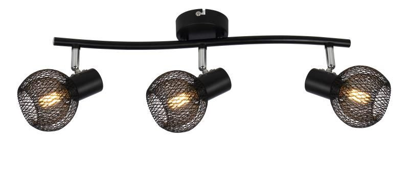 Lampa wisząca Loretto czarna 3xE14x40W wym:17x40x10cm IP20 Reality 1029945