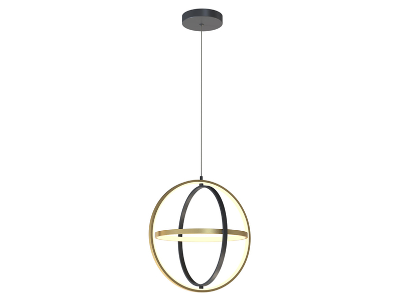 Lampa wisząca Loria LED ze ściemniaczem czarno-złota 158333