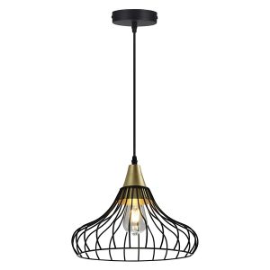 Lampa wisząca Lotte metalowa czarno-złota 43828 Lampa wisząca Lotte metalowa czarno-złota 43828