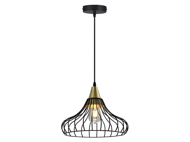 Lampa wisząca Lotte metalowa czarno-złota 43828