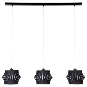 Lampa wisząca Lotus 3-punktowa tkaninowa czarna 56107 Lampa wisząca Lotus 3-punktowa tkaninowa czarna 56107