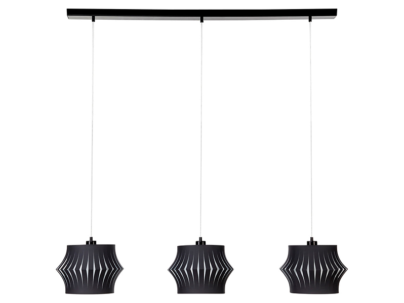 Lampa wisząca Lotus 3-punktowa tkaninowa czarna 56107