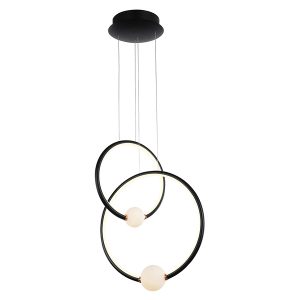 Lampa wisząca Lozanna LED 2-punktowa aluminiowa czarna 42621 Lampa wisząca Lozanna LED 2-punktowa aluminiowa czarna 42621