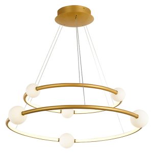 Lampa wisząca Lozanna LED 8-punktowa aluminiowa złota 53101 Lampa wisząca Lozanna LED 8-punktowa aluminiowa złota 53101