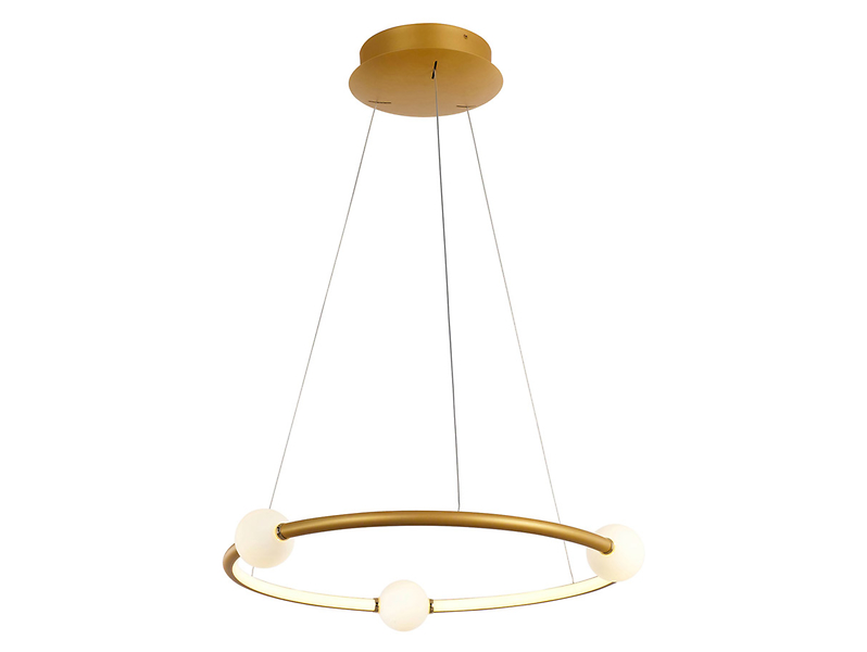 Lampa wisząca Lozanna LED aluminiowa złota 42619