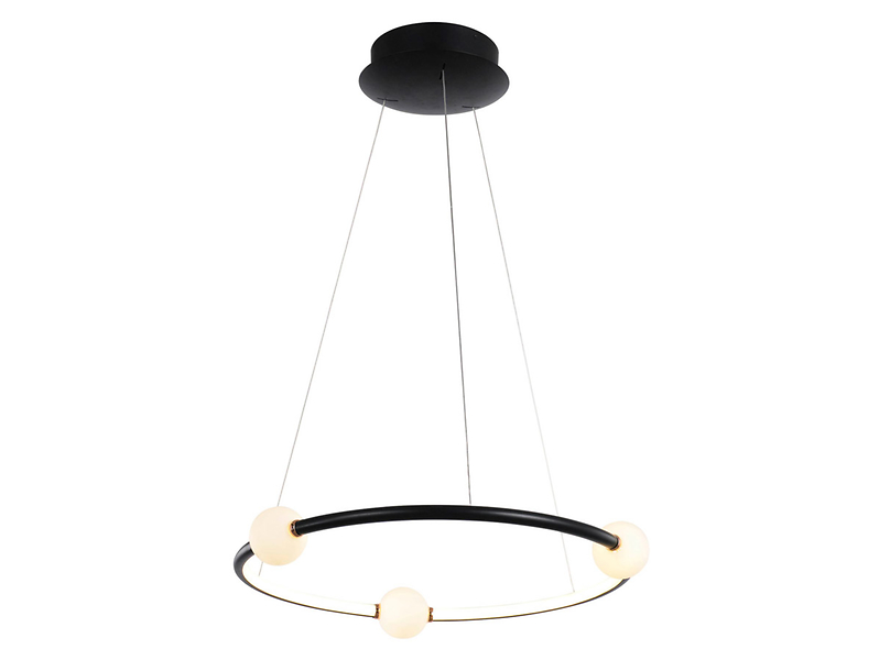 Lampa wisząca Lozanna LED stalowa czarna 42618